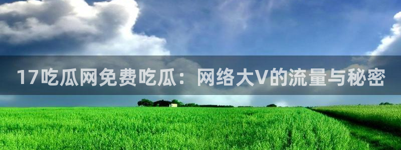 51吃瓜 张津瑜:17吃瓜网免费吃瓜:网络大V的流量与秘密